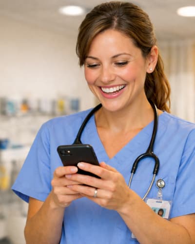 ICU nurse reflecting on a patient thank-you message — ThankRightNow testimonial